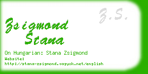 zsigmond stana business card